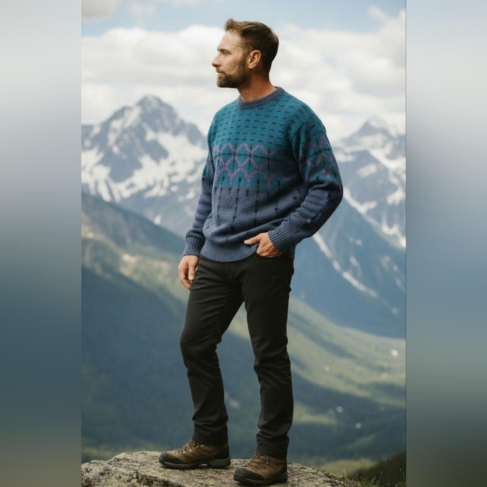 Polarknit Iceland Alafoss Vintage New Wool Sweater. Large